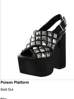 Charla tedrick Poison Platform Black Studded Slingback Platform Sandal